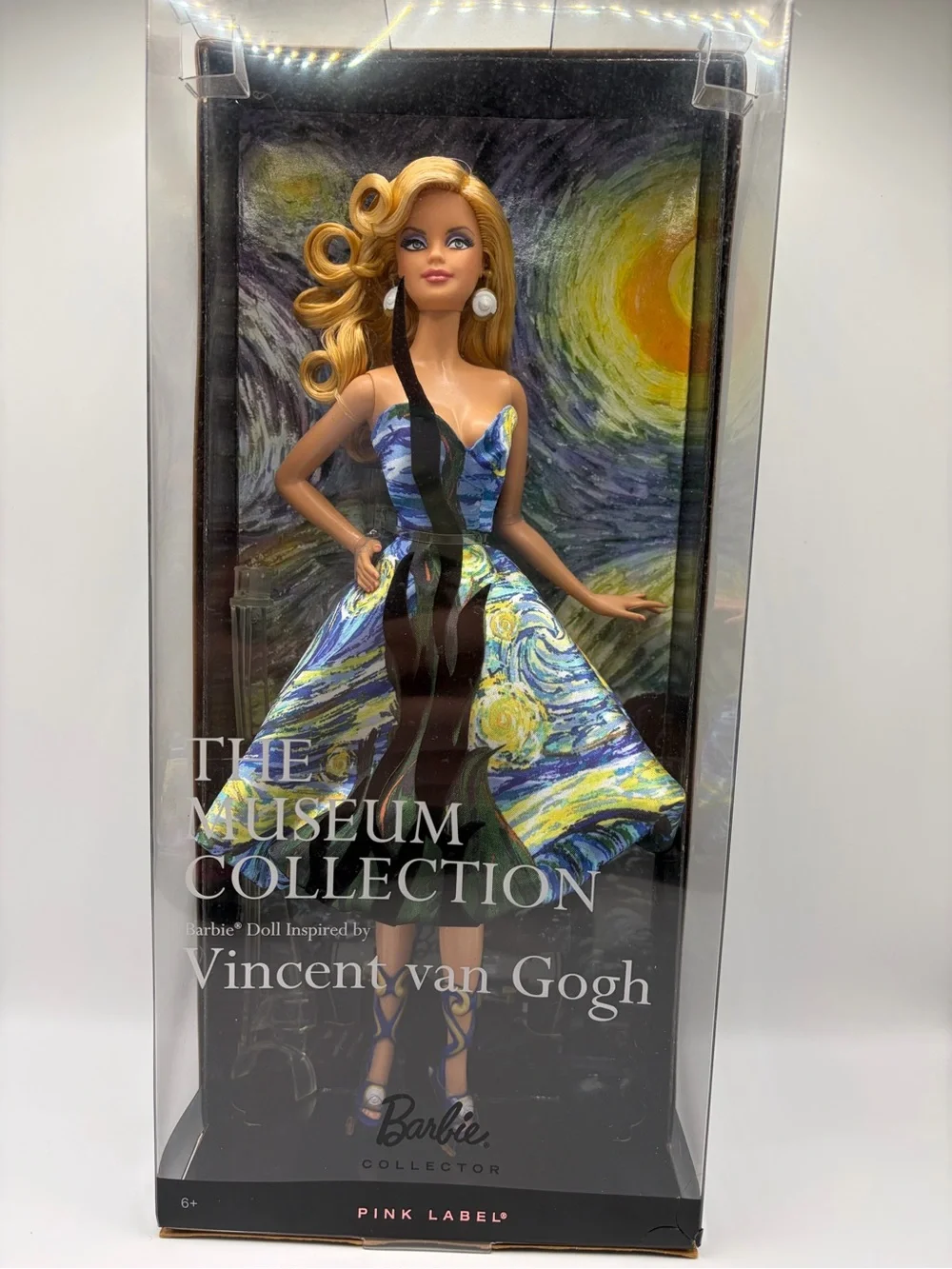 NIB Barbie the museum collection Vincent van Gogh pink label